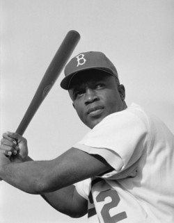 Jackie Robinson, Brooklyn Dodgers, 1954 / Wikiemedia